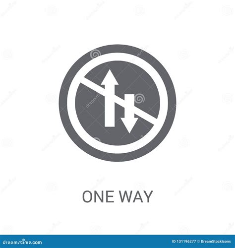 One Way Sign Icon Trendy One Way Sign Logo Concept On White Background
