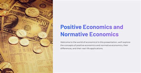 Positive Economics And Normative Economics