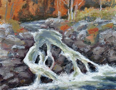 Falls At Perkins Cove Painting By Mary Byrom Pixels