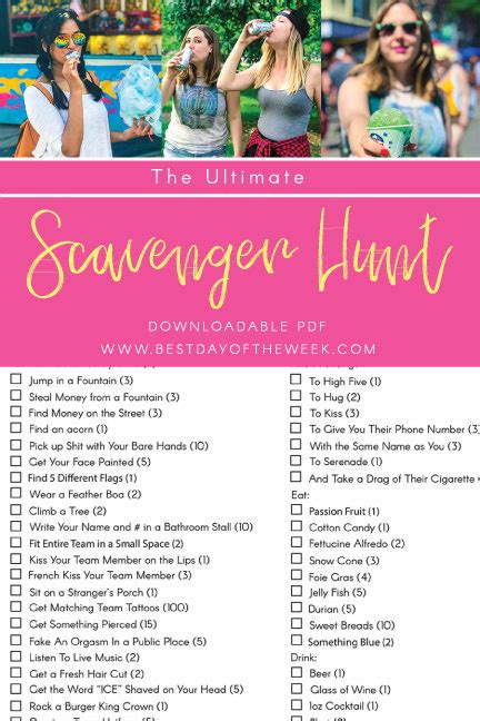 Have The Ultimate Adult Scavenger Hunt Best Day Of The Week