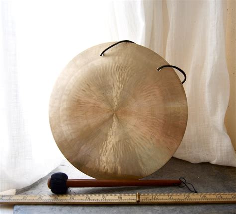 Chinese Brass Gong Asian Decor Or Wind Gong Zen By Nycgypsy 3600