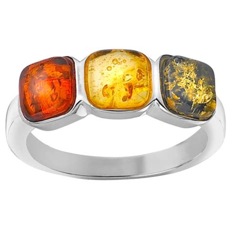 Amber Triple Coloured Jewel Ring Clothing