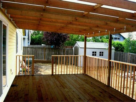 How To Build A Deck Roof Step By Wood Awning Over Diy Retractable