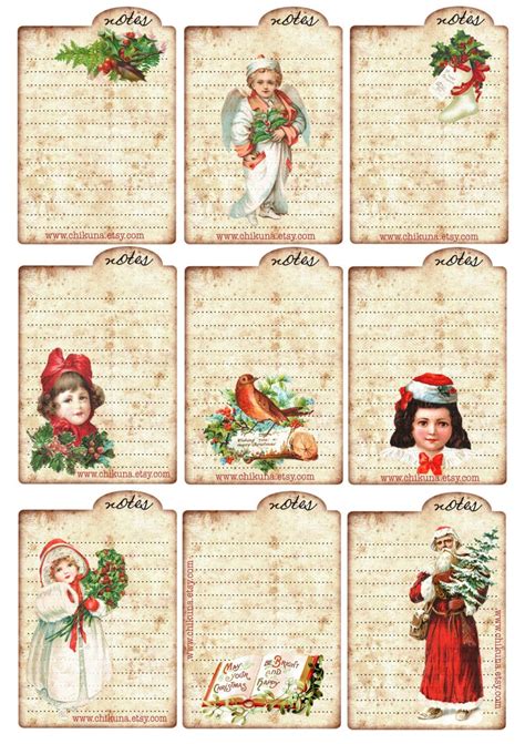 Free Printable Christmas Journal Cards