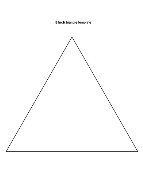 Printable 5 Inch Equilateral Triangle Template Triangle Template
