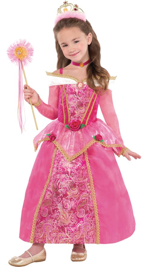 Kids Disney Sleeping Beauty Princess Aurora Pink Off The Shoulder