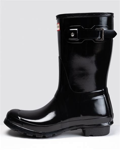 Hunter Original Short Gloss Ladies Wellingtons Footwear From Cho