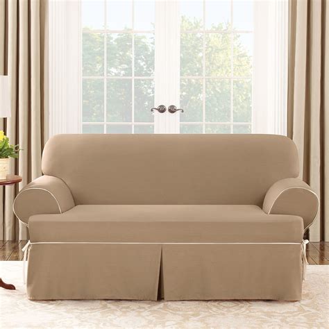 Treating that part of the cushion as one piece with the front of the chair lets you make one slipcover for the whole chair rather than slipcovering the cushion separately. Decor: Stylish T Cushion Sofa Slipcover For Living Room ...