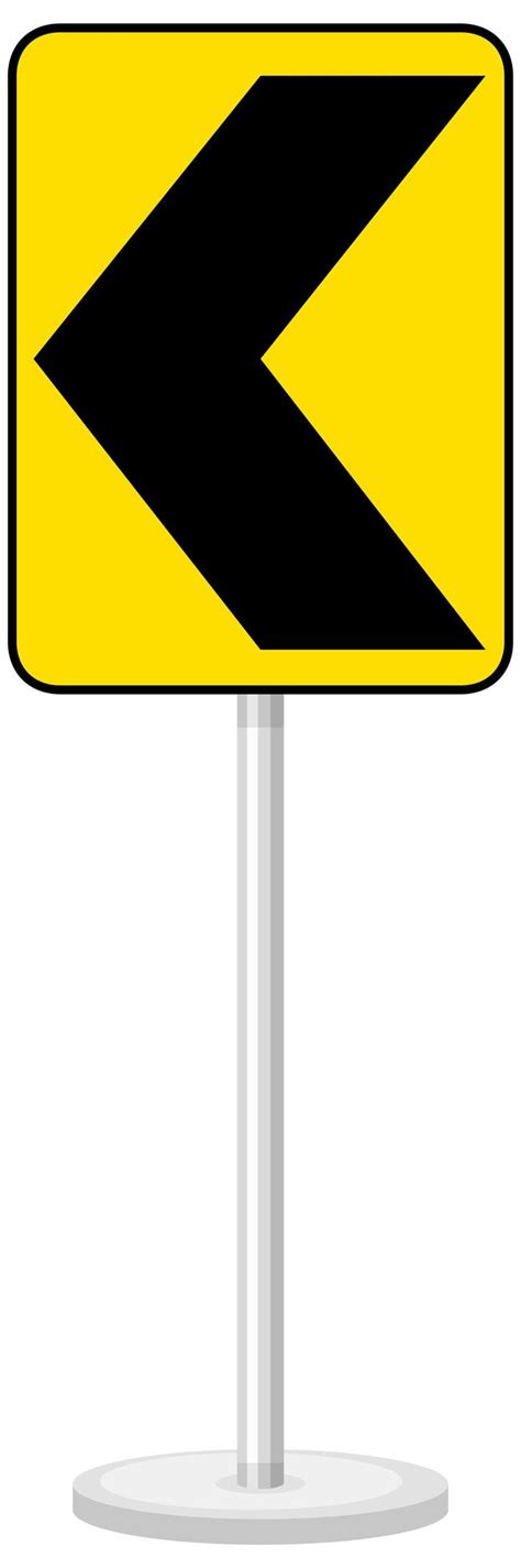 Yellow Traffic Warning Sign On White Background Download Free Vectors