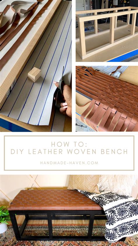 Diy Leather Woven Bench Diy Furniture Easy Diy Furniture Projects