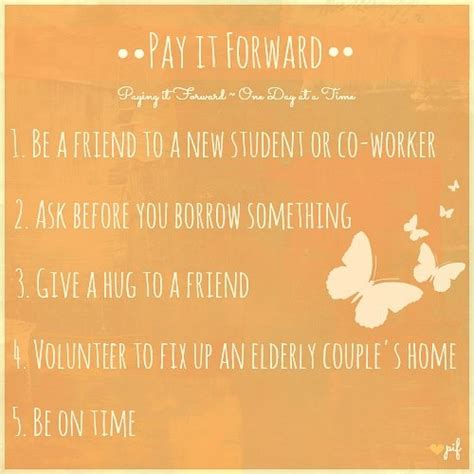 Paying It Forward One Day At A Time New Students Pay It Forward