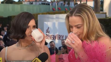 enjoy this vid of margot robbie and america ferrera sniffing the jacob elordi bath water candle