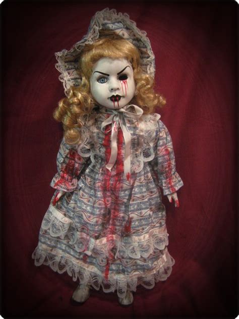 Bloody Blonde Bonnet One Eye Creepy Horror Doll By Bastet2329 730625