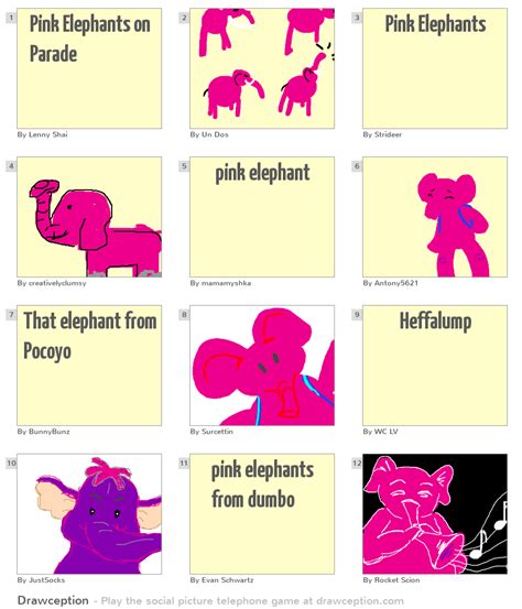 Pink Elephants On Parade Drawception
