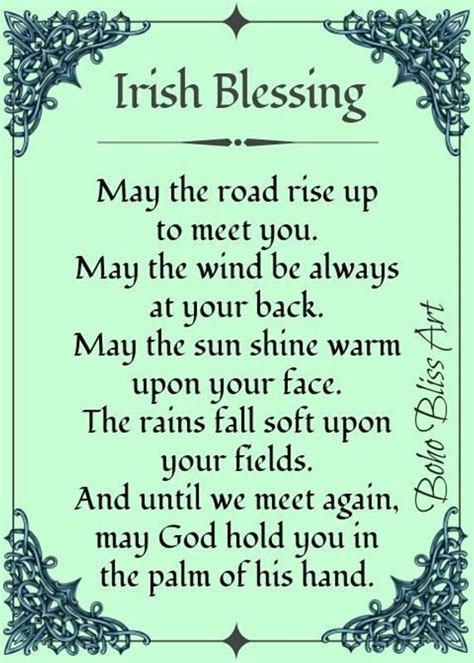 Irish Saying Irish Prayer Housewarming T Inspirational Quote Irish