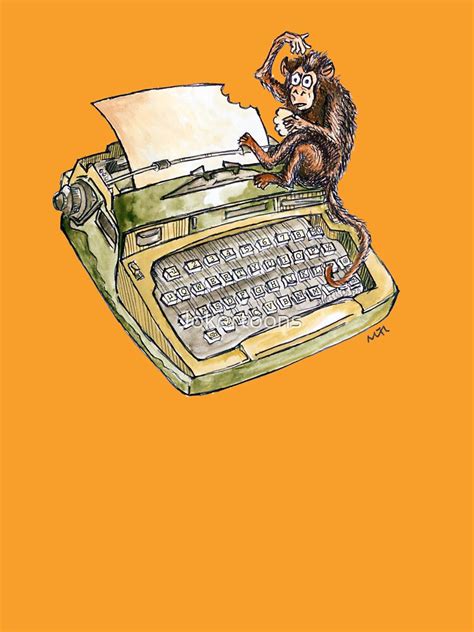 Typewriter Monkey T Shirt By Jokertoons Redbubble
