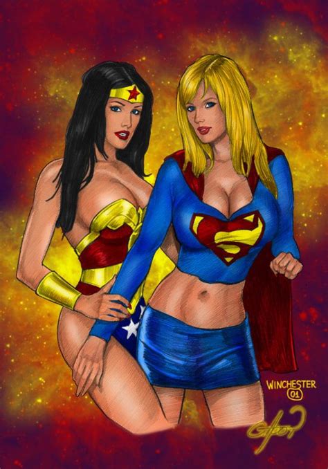 Wonder Woman And Supergirl 2 By Claudio Aboy By Winchester01 On