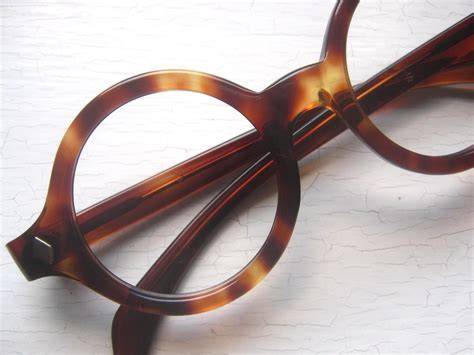 Large Thick 60s Round Tortoise Eyeglass Frames