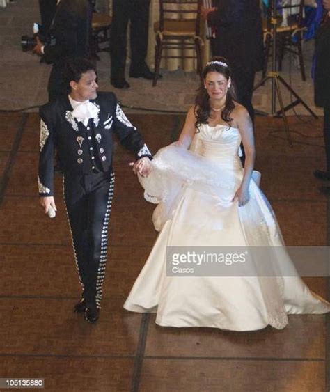 Pedro Fernandez And Rebeca Garza Dance During Their Wedding On