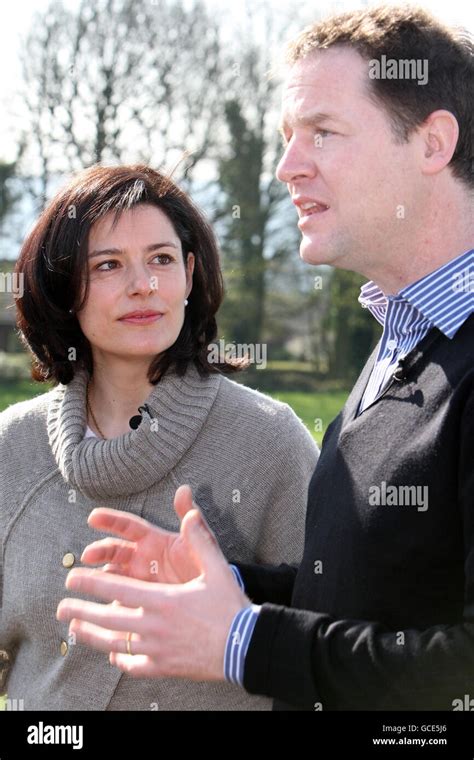 Liberal Democrat Leader Nick Clegg With His Wife Miriam Gonzalez