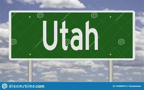 Highway Sign For Utah Stock Illustration Illustration Of United
