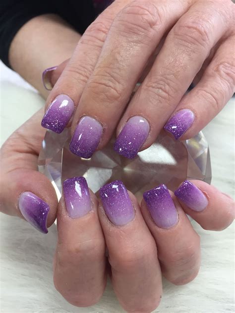 Awesome Purple Ombr Nails But More Sparkle And Pop Maybe Some Gems