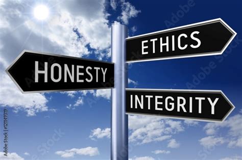 Signpost With Three Arrows Business Ethics Ethics Honesty