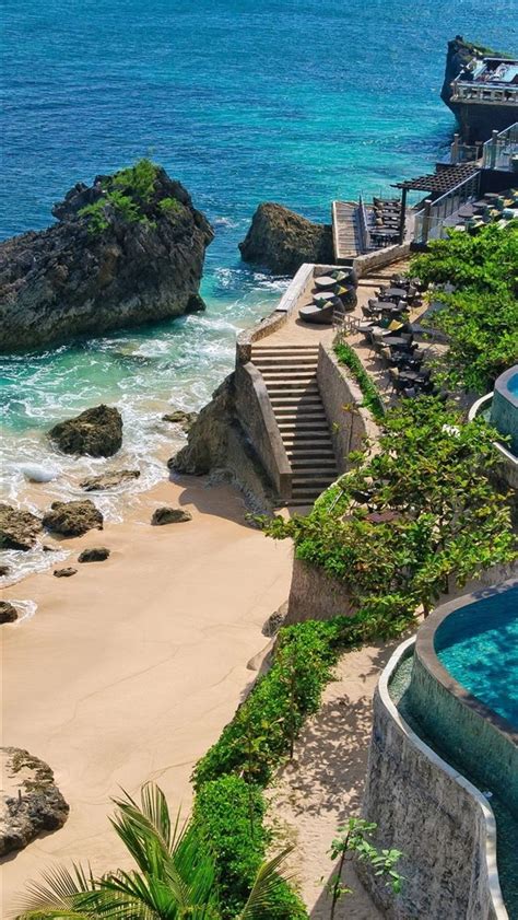 Indonesia Bali Pool Holiday Rocks Iphone Wallpapers Free Download
