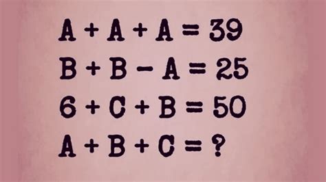 Math Riddles Can You Solve This Math Riddle In Seconds