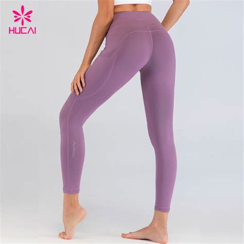 Wholesale Activewear Yoga Wear Custom Made Yoga Pant With Pockets Tummy