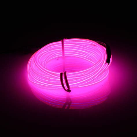 Smuxi 5m 3v Flexible Neon Light Glow El Wire Rope Tape Cable Strip Led