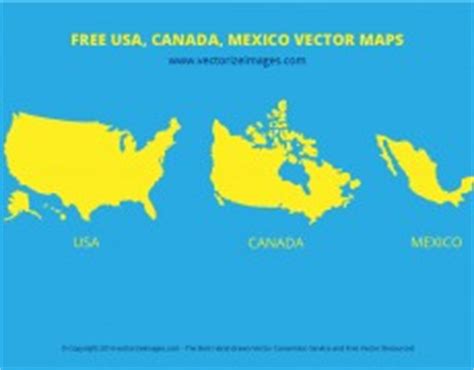 Usa canada mexico map page, view political map of united states of america, physical maps, usa states map, satellite images photos and where is united states location in world map. Free USA Canada Mexico Vector Maps - Vectorize images ...