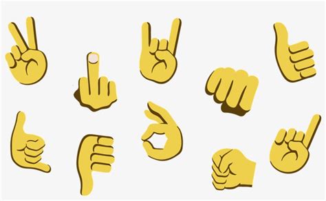 Emojis Hands Symbols Sign Signals Simbolos Con Las Manos Png