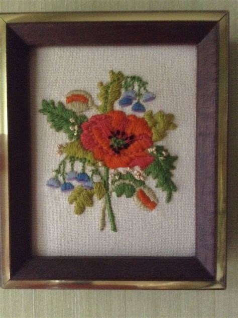 A Crewel Embroidery I Did From A Kit In The 1980s Crewel Embroidery