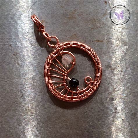 Yin Yang Copper Wire Wrapped Pendant