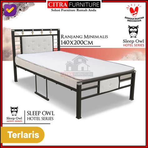 Promo Ranjang Besi Minimalis Dipan Besi Rangka Tempat Tidur Springbed 140 140x200 Hanya