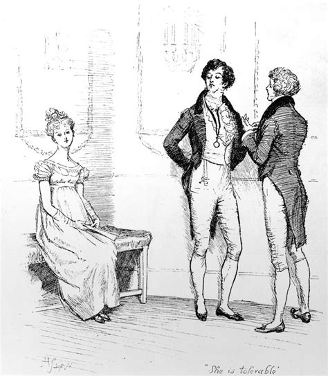 Scene From Pride And Prejudice By Jane Austen Drawing By Hugh Thomson