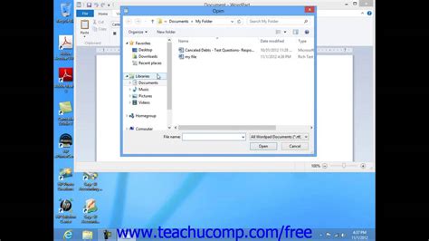 Windows 8 Tutorial Opening A Document In Wordpad Microsoft Training