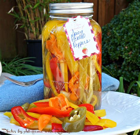 Spicy Sweet Pickled Peppers — At Home With Rebecka Recipe Stuffed Peppers Canning Recipes
