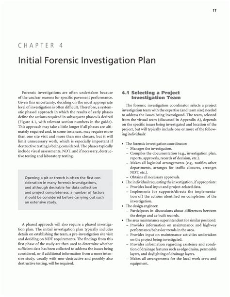 Chapter 4 Initial Forensic Investigation Plan Guide For Regarding