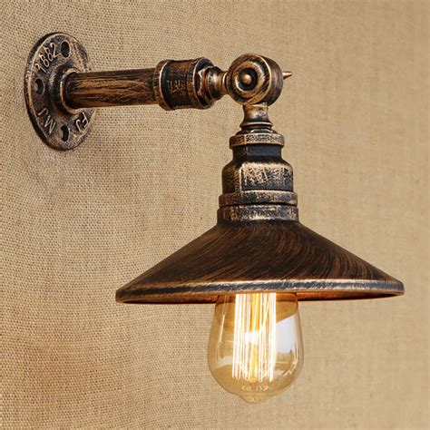 Steampunk Loft 4 Color Iron Water Pipe Retro Wall Lamp Vintage E27