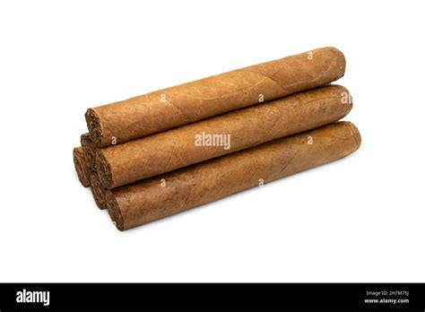 Cuban Cigars Luxury Hand Made Cuban Cigars On A White Background