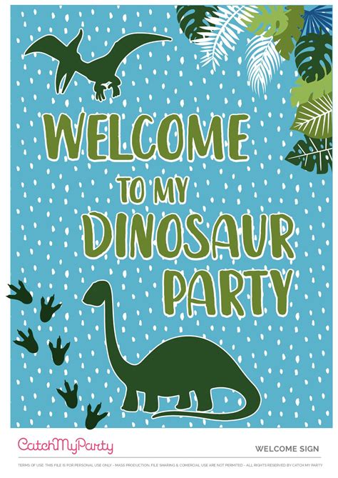 Free Dinosaur Printables For Birthday Parties