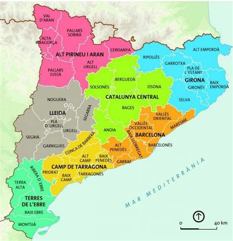 Barcelona Region Map Map Of Barcelona Region Catalonia Spain