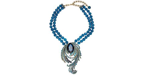 Heidi Daus Waves Crystal Statement Necklace In Blue Save Lyst