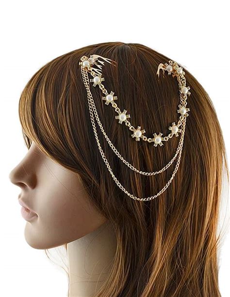 gold plated hair accessories shein sheinside
