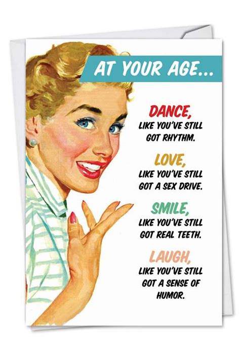 At Your Age Red Rocket Birthday Card