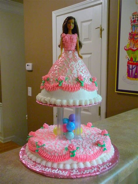 Girly Birthday Cakes Barbie Birthday Cake Barbie Theme Party Beautiful Birthday Cakes