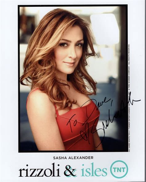 sasha alexander hand signed 8x10 color photo coa gorgeous sexy to dave autographia