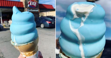 Dairy Queen S Blue Cotton Candy Dipped Ice Cream Cones POPSUGAR Food UK